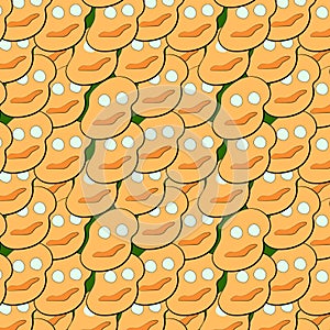 Seamless abstract pattern with faces. Beautiful element for your design.